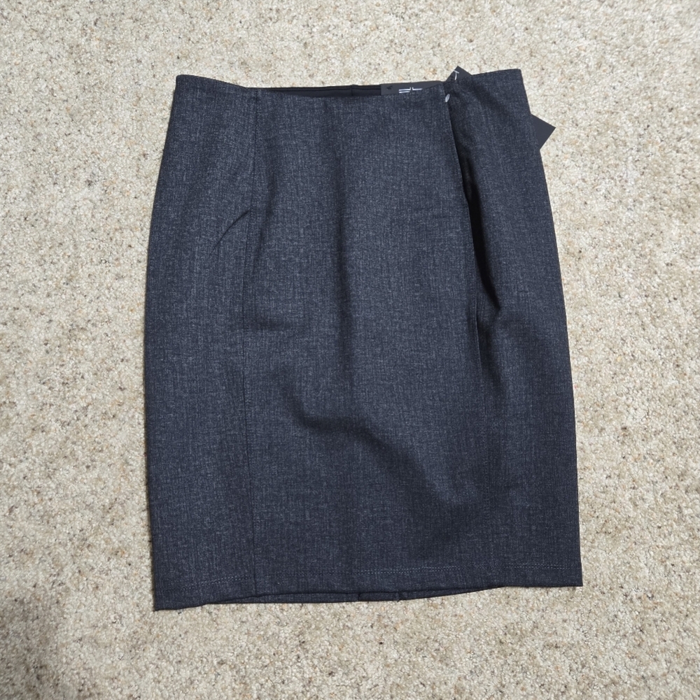 NWT Liverpool Grey Tweed Pencil Skirt